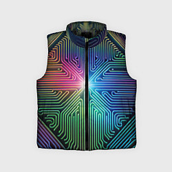 Детский жилет Линейная графика, цвет: 3D-черный