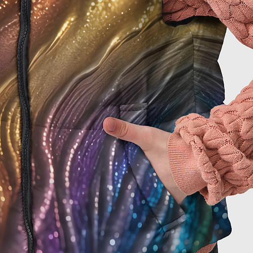 Детский жилет Сморщенные складочки жидкости / 3D-Черный – фото 5