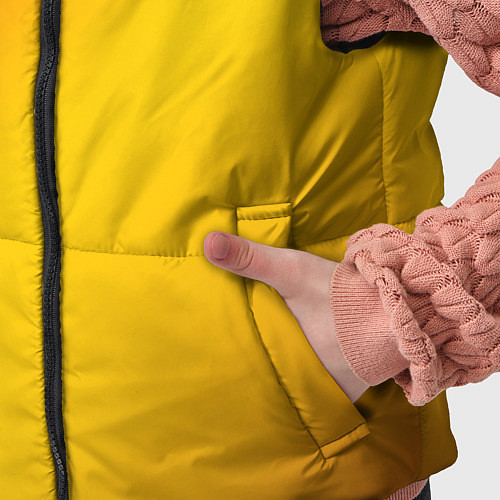 Детский жилет Color yellow red gradient / 3D-Черный – фото 5