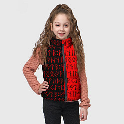Детский жилет Знаки рун, цвет: 3D-черный — фото 2
