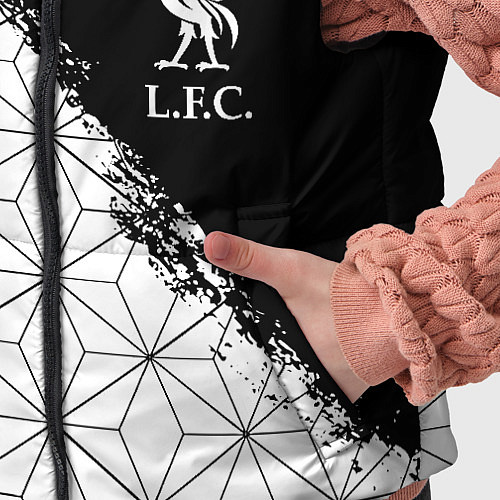 Детский жилет Liverpool краски текстура геометрия / 3D-Черный – фото 5