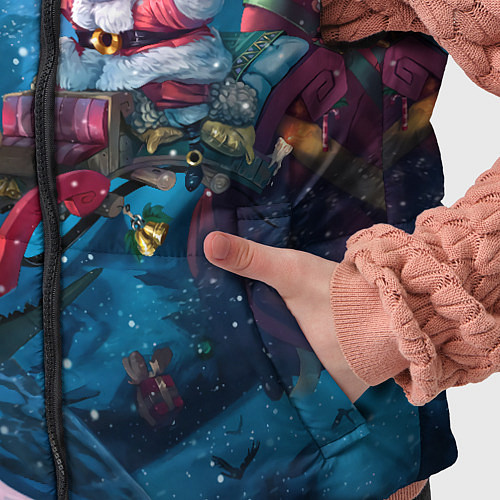Детский жилет Санта с динозавром / 3D-Черный – фото 5