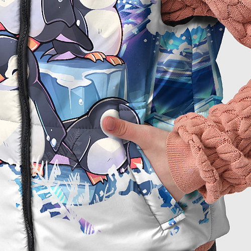 Детский жилет Пингвины и лёд / 3D-Черный – фото 5