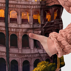 Детский жилет Колизей в лучах заката, цвет: 3D-черный — фото 2