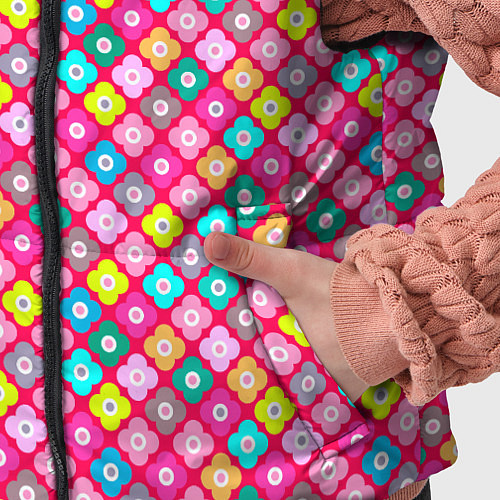 Детский жилет Разноцветный цветочный узор ретро / 3D-Черный – фото 5