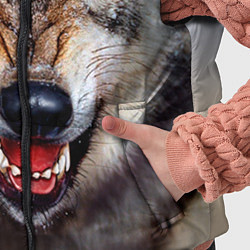 Детский жилет Взгляд волка, цвет: 3D-светло-серый — фото 2