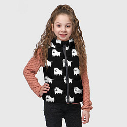 Детский жилет Undertale Annoying dog, цвет: 3D-черный — фото 2