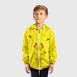 Ветровка с капюшоном детская Pikachu, цвет: 3D-белый — фото 2