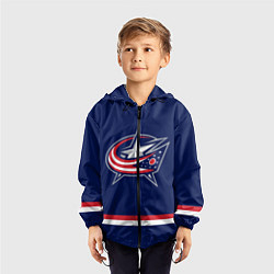 Ветровка с капюшоном детская Columbus Blue Jackets, цвет: 3D-черный — фото 2