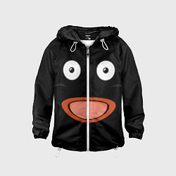 Ветровка с капюшоном детская Mr Popo Face, цвет: 3D-белый