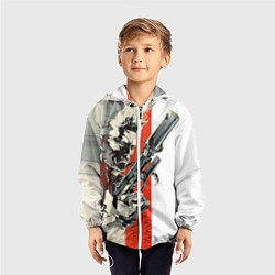 Ветровка с капюшоном детская Metal gear solid 3, цвет: 3D-белый — фото 2