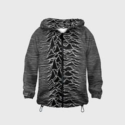 Ветровка с капюшоном детская Joy Division: Unknown Pleasures, цвет: 3D-черный