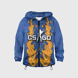 Ветровка с капюшоном детская CS:GO Fire Elemental, цвет: 3D-черный