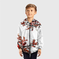 Ветровка с капюшоном детская САКУРА, цвет: 3D-черный — фото 2