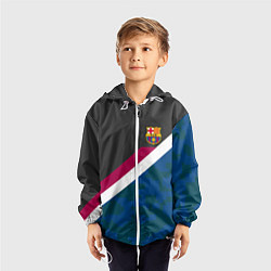 Ветровка с капюшоном детская FC Barcelona: Sport Camo, цвет: 3D-белый — фото 2
