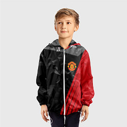 Ветровка с капюшоном детская FC Manchester United: Abstract, цвет: 3D-белый — фото 2