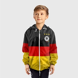 Ветровка с капюшоном детская Сборная Германии, цвет: 3D-белый — фото 2