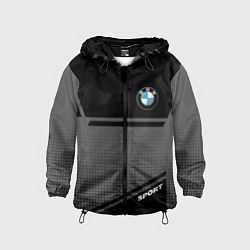 Ветровка с капюшоном детская BMW SPORT БМВ СПОРТ, цвет: 3D-черный