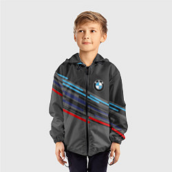 Ветровка с капюшоном детская BMW BRAND COLOR, цвет: 3D-черный — фото 2