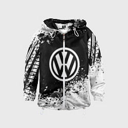 Ветровка с капюшоном детская Volkswagen: Black Spray, цвет: 3D-белый