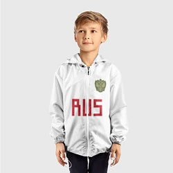 Ветровка с капюшоном детская Rus Team: Away WC 2018, цвет: 3D-белый — фото 2