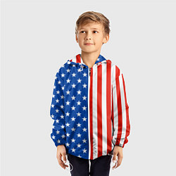 Ветровка с капюшоном детская American Patriot, цвет: 3D-белый — фото 2