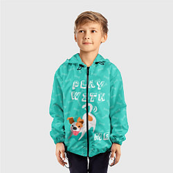 Ветровка с капюшоном детская Play With Me, цвет: 3D-черный — фото 2