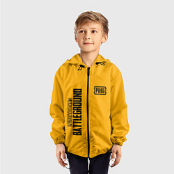 Ветровка с капюшоном детская PUBG: Yellow Fashion, цвет: 3D-черный — фото 2