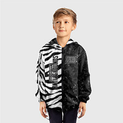 Ветровка с капюшоном детская PUBG: Zebras Lifestyle, цвет: 3D-черный — фото 2