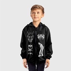 Ветровка с капюшоном детская Ghostemane: Mercury Sign, цвет: 3D-черный — фото 2