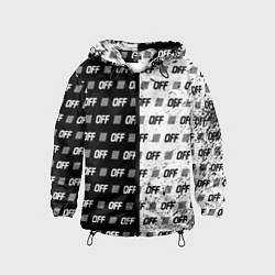 Ветровка с капюшоном детская Off-White: Black & White, цвет: 3D-черный