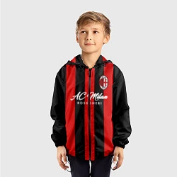 Ветровка с капюшоном детская AC Milan, цвет: 3D-черный — фото 2