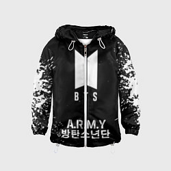 Ветровка с капюшоном детская BTS ARMY, цвет: 3D-белый