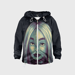 Ветровка с капюшоном детская Billie Eilish, цвет: 3D-белый