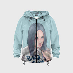 Ветровка с капюшоном детская Billie Eilish: Bad Guy, цвет: 3D-черный