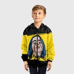 Ветровка с капюшоном детская Billie Eilish, цвет: 3D-черный — фото 2