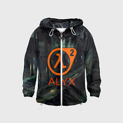 Ветровка с капюшоном детская Half-life 2 ALYX, цвет: 3D-белый