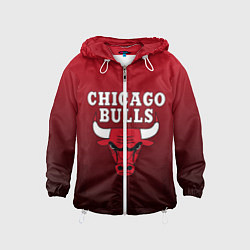 Ветровка с капюшоном детская CHICAGO BULLS, цвет: 3D-белый