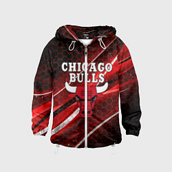 Ветровка с капюшоном детская CHICAGO BULLS, цвет: 3D-белый