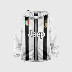 Ветровка с капюшоном детская Juventus home 20-21, цвет: 3D-белый