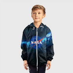 Ветровка с капюшоном детская NASA, цвет: 3D-белый — фото 2