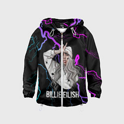 Ветровка с капюшоном детская BILLIE EILISH, цвет: 3D-белый