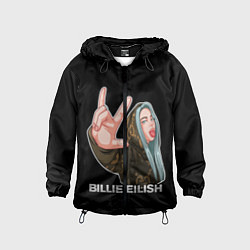 Ветровка с капюшоном детская BILLIE EILISH, цвет: 3D-черный