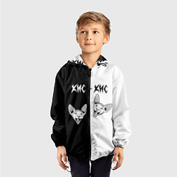 Ветровка с капюшоном детская Кис-Кис, цвет: 3D-черный — фото 2