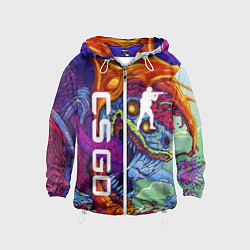 Ветровка с капюшоном детская CS GO HYPERBEAST, цвет: 3D-белый