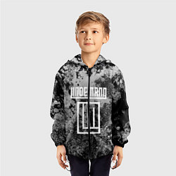 Ветровка с капюшоном детская LINDEMANN, цвет: 3D-черный — фото 2