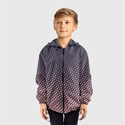 Ветровка с капюшоном детская Dots pattern, цвет: 3D-черный — фото 2