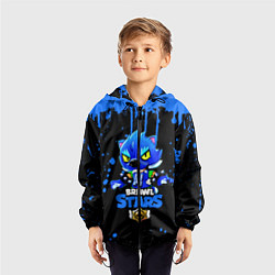 Ветровка с капюшоном детская Brawl Stars Leon, цвет: 3D-черный — фото 2