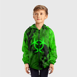 Ветровка с капюшоном детская BIOHAZARD, цвет: 3D-черный — фото 2