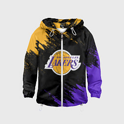 Ветровка с капюшоном детская LA LAKERS, цвет: 3D-белый